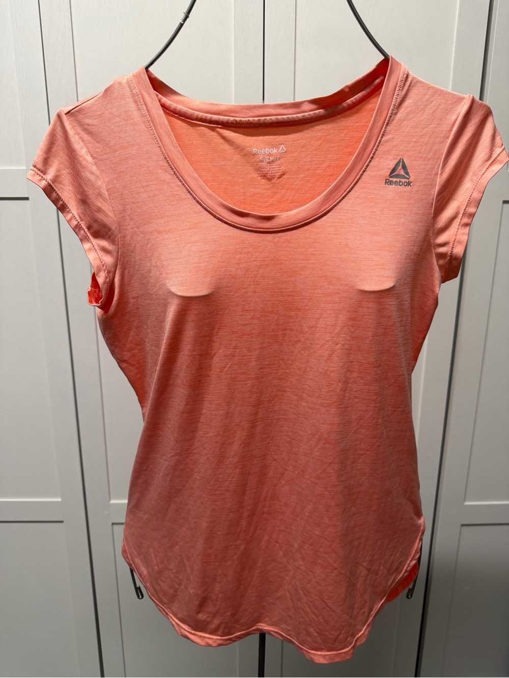 Reebok Women's Peach Heather Short-Sleeve Training Tee